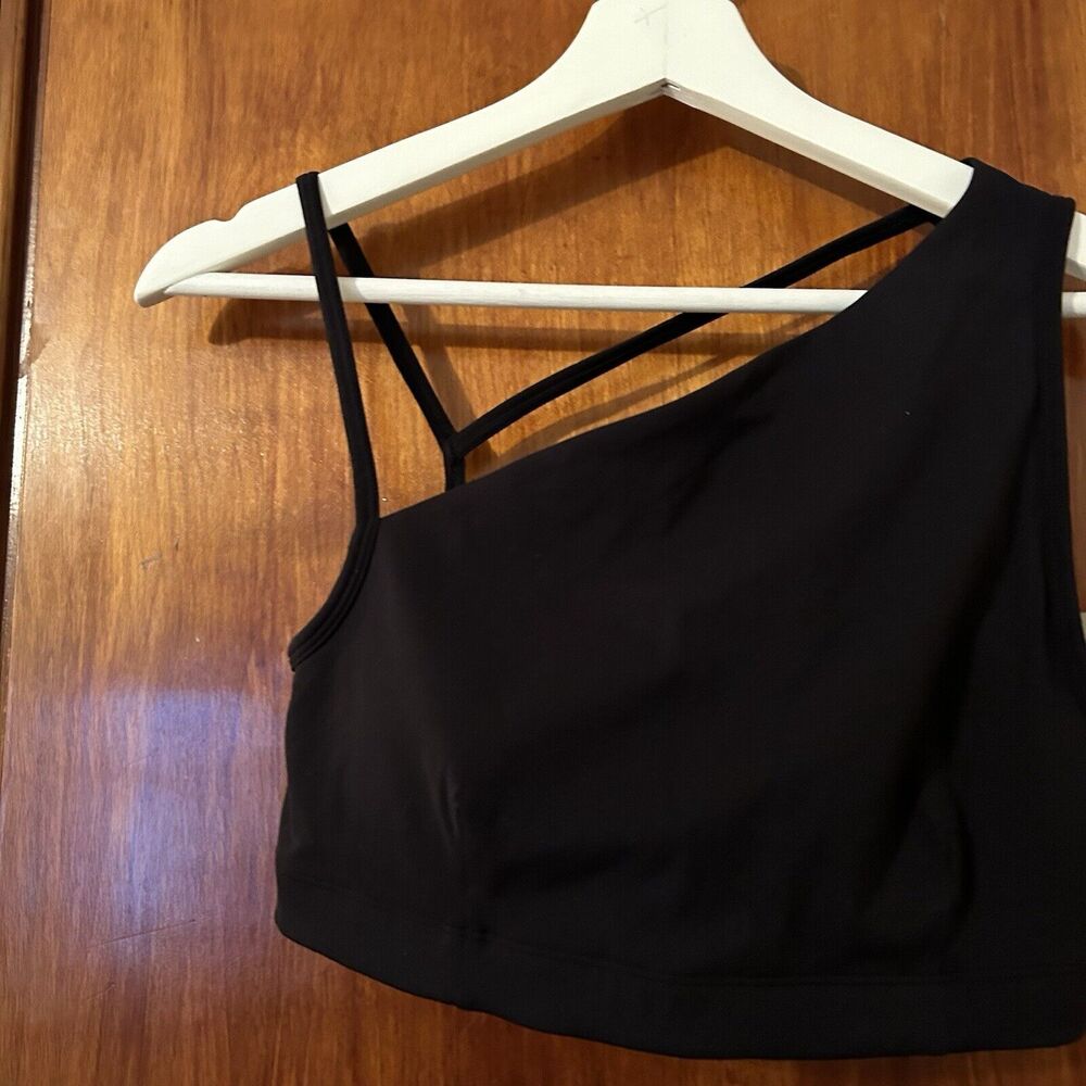 Sweaty Betty Sports Bra Black Asymmetric Sculpt Women's Medium One Shoulder NWT - Picture 5 of 11